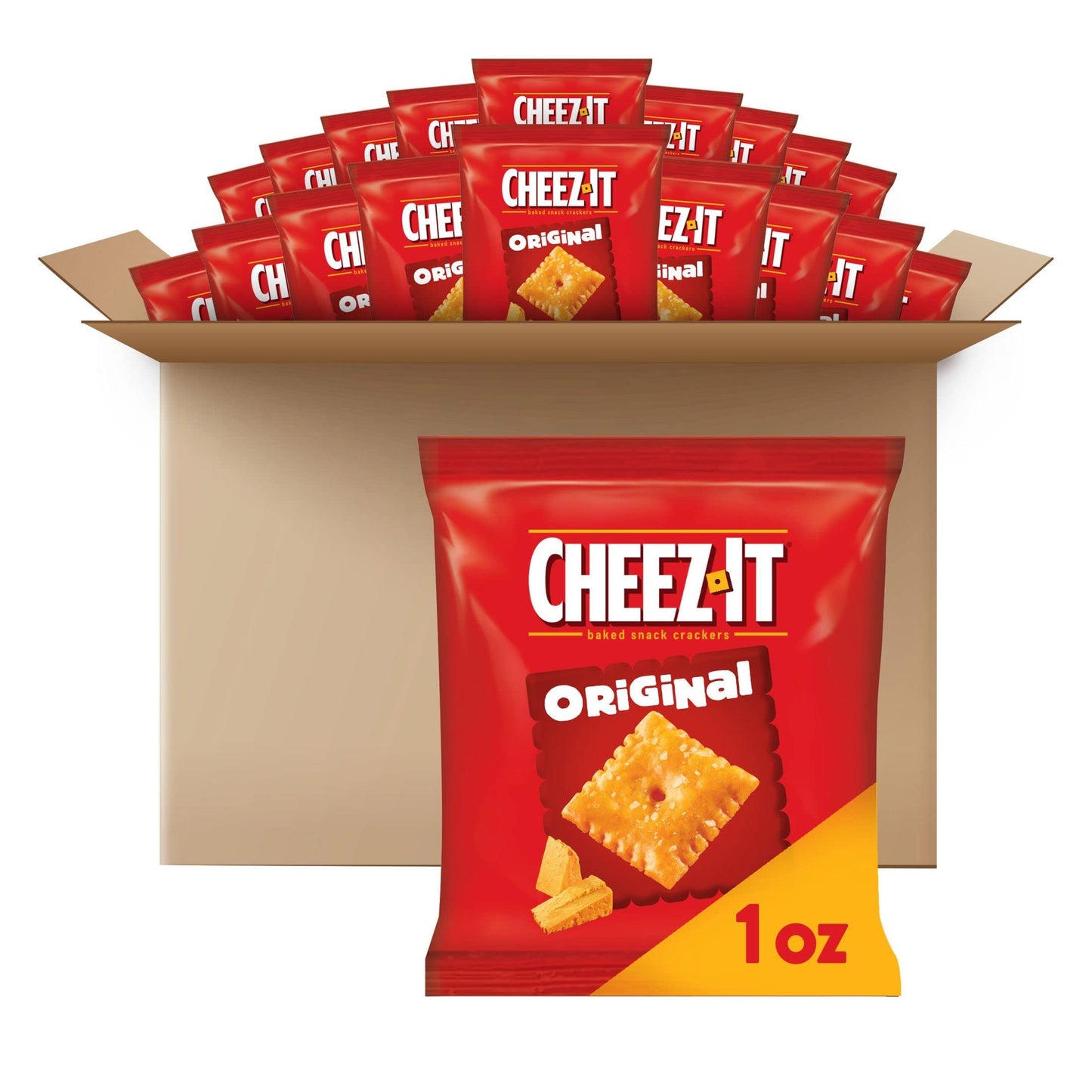 Cheez-It Cheese Crackers, Baked Snack Crackers, Lunch Snacks, Variety Pack, 12.1oz Box (12 Packs)